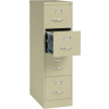 Hirsh Industries® 26-1/2" Deep Vertical File Cabinet 4-Drawer Letter Size - Putty