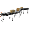 Global Industrial Portable Flexible & Expandable 6'2"-24'8" Conveyor Steel Skate Wheels - 18"W