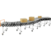 Global Industrial Portable, Flexible & Expandable Conveyor Steel Skate Wheels,6'2"-24'8", 24"W