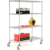 Nexelate® Wire Shelf Truck w/Brakes, 1200 lb. Capacity, 72"L x 18"W x 80"H