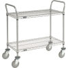 Nexel® Utility Cart w/2 Shelves & Poly Casters, 1200 lb. Capacity, 48"L x 24"W x 39"H