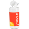 Universal® Dry Erase Cleaning Wet Wipes, 5 x 10, 50/Pack
