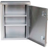 Omnimed&#174; Stainless Narcotic Cabinet, Single Door, Ambi-Top, 2 Adj. Shelves, 11"W x 4"D x 15"H