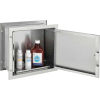 Omnimed&#174; Stainless Steel Pass-Thru Cabinet with Thumb Latch, 12"H x 11-1/2"W x 6"D
