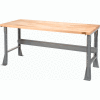 Global Industrial™ Flared Leg Workbench w/ Maple Square Edge Top, 72"W x 30"D, Gray