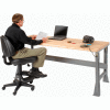 Global Industrial Flared Leg Workbench w/ Maple Safety Edge Top, 72"W x 36"D, Gray