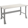 Global Industrial™ Flared Leg Workbench w/ Laminate Safety Edge Top, 60"W x 30"D, Gray