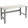 Global Industrial™ 60x30 Adjustable Height Workbench C-Channel Leg - Laminate Safety Edge Gray