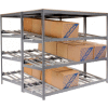 Global Industrial™ Carton Flow Shelving Double Depth 5 LEVEL 96"W x 96"D x 84"H