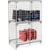 Global Industrial Wire Mesh Security Cage Locker, 36"Wx24"Dx60"H, Gray, Unassembled