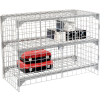 Global Industrial™ Wire Mesh Security Cage Locker, 48"Wx24"Dx36"H, Gray, Unassembled