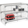 Global Industrial Wire Mesh Security Cage Locker, 48"Wx24"Dx36"H, Gray, Unassembled