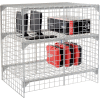 Global Industrial Wire Mesh Security Cage Locker, 48"Wx36"Dx48"H, Gray, Unassembled