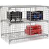 Global Industrial Wire Mesh Security Cage Locker, 60"Wx36"Dx48"H, Gray, Unassembled