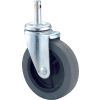 Nexel® CA4S4 (4) Swivel Stem Casters, 4" Rubber, Set of (4), 500 lb Capacity
