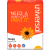 Copy Paper - Universal® UNV21200 - White - 8-1/2 x 11 - 20 lb. - 5000 Sheets/Carton
