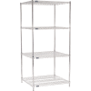 Nexel® Chrome Wire Shelving Starter - 36"W x 30"D x 86"H