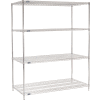 Nexel® Chrome Wire Shelving Starter - 60"W x 30"D x 86"H