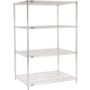 Nexel® Chrome Wire Shelving Starter - 48"W x 36"D x 86"H