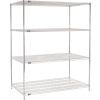 Nexel® Chrome Wire Shelving Starter - 60"W x 36"D x 86"H