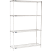Nexel® Chrome Wire Shelving Add-On - 54"W x 14"D x 86"H