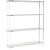 Nexel® Chrome Wire Shelving Add-On - 72"W x 14"D x 86"H