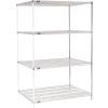 Nexel® Chrome Wire Shelving Add-On - 48"W x 36"D x 74"H