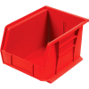 Akro-Mils® AkroBin® Plastic Stack & Hang Bin, 8-1/4"W x 10-3/4"D x 7"H, Red - Pkg Qty 6