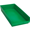 Global Industrial Plastic Nesting Storage Shelf Bin 11-1/8"W x 23-5/8"D x 4"H Green - Pkg Qty 6