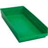 Global Industrial™ Plastic Nesting Storage Shelf Bin 11-1/8"W x 23-5/8"D x 4"H Green - Pkg Qty 6