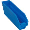 Global Industrial Plastic Nesting Storage Shelf Bin 2-3/4"W x 11-5/8"D x 4"H Blue - Pkg Qty 24