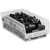 Plastic Nesting Storage Shelf Bin QSB101CL 4-1/8"W x 11-5/8"D x 4"H Clear - Pkg Qty 36