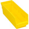 Global Industrial™ Plastic Nesting Storage Shelf Bin 4-1/8"W x 11-5/8"D x 4"H Yellow - Pkg Qty 24