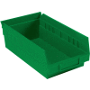 Global Industrial™ Plastic Nesting Storage Shelf Bin 6-5/8"W x 11-5/8"D x 4"H Green - Pkg Qty 12
