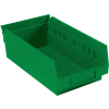 Global Industrial Plastic Nesting Storage Shelf Bin 6-5/8"W x 11-5/8"D x 4"H Green - Pkg Qty 12