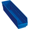 Global Industrial™ Plastic Nesting Storage Shelf Bin 4-1/8"W x 17-7/8"D x 4"H Blue - Pkg Qty 12