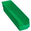 Global Industrial Plastic Nesting Storage Shelf Bin 4-1/8"W x 17-7/8"D x 4"H Green - Pkg Qty 12