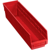 Global Industrial™ Plastic Nesting Storage Shelf Bin 4-1/8"W x 17-7/8"D x 4"H Red - Pkg Qty 12