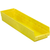 Akro-Mils® Plastic Nesting Storage Shelf Bin, 6-5/8"W x 17-7/8"D x 4"H, Yellow - Pkg Qty 6