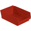 Global Industrial Plastic Nesting Storage Shelf Bin 8-3/8"W x 11-5/8"D x 4"H Red - Pkg Qty 12