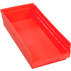 Global Industrial™ Plastic Nesting Storage Shelf Bin 8-3/8"W x 17-7/8"D x 4"H Red - Pkg Qty 12