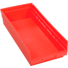 Global Industrial Plastic Nesting Storage Shelf Bin 8-3/8"W x 17-7/8"D x 4"H Red - Pkg Qty 12