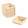 Global Industrial Plastic Nesting Storage Shelf Bin 11-1/8"W x 11-5/8"D x 4"H Beige - Pkg Qty 12