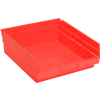 Global Industrial™ Plastic Nesting Storage Shelf Bin 11-1/8"W x 11-5/8"D x 4"H Red - Pkg Qty 12