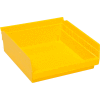 Global Industrial™ Plastic Nesting Storage Shelf Bin 11-1/8"W x 11-5/8"D x 4"H Yellow - Pkg Qty 12