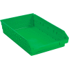 Global Industrial Plastic Nesting Storage Shelf Bin 11-1/8"W x 17-7/8"D x 4"H Green - Pkg Qty 12