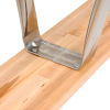 Locker Bench Hardwood Top w/Steel Pedestals, Free Standing Style, 72 W
																			