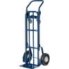 Global Industrial™ Steel 2-in-1 Convertible Hand Truck - Pneumatic Wheels - 600 Lb. Capacity