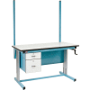 48"H Workbench Uprights - Blue for Pro-Line Workbench