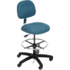 ESD Stool - Fabric - Pneumatic - Blue
